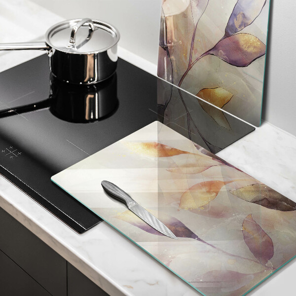 Sklo za varnú dosku Maľované boho listy