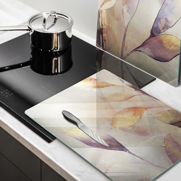 Sklo za varnú dosku Maľované boho listy