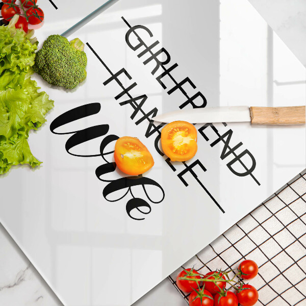 Sklo za varnú dosku Nápis veta vzor