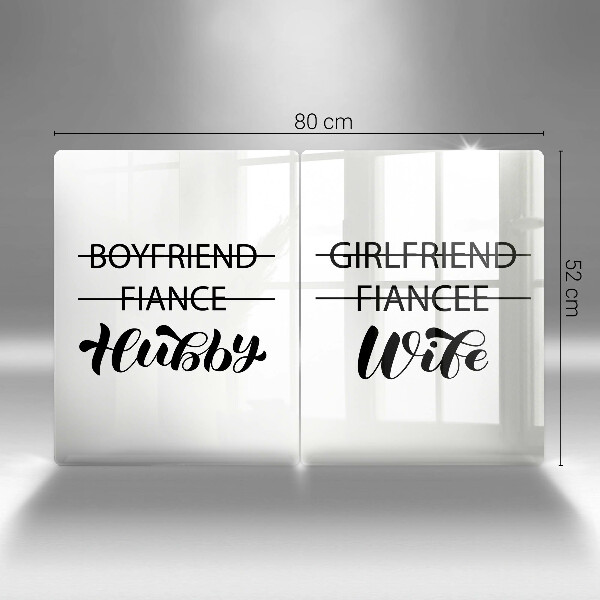 Sklo za varnú dosku Nápis veta vzor