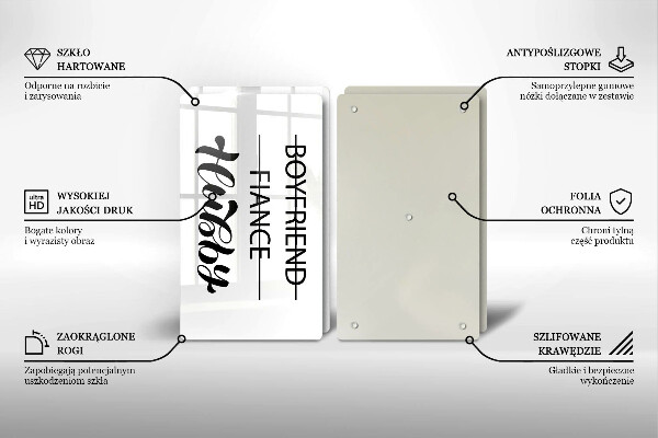 Sklo za varnú dosku Nápis veta vzor