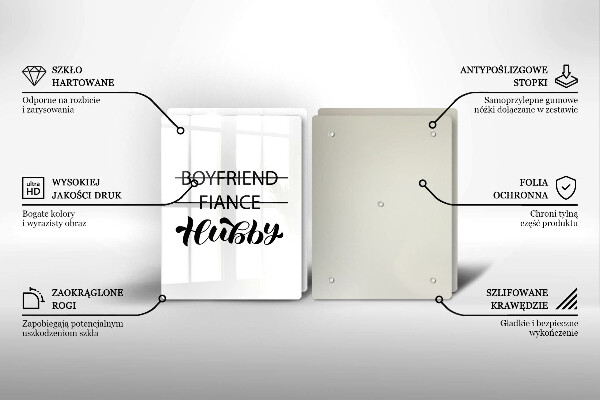 Sklo za varnú dosku Nápis veta vzor