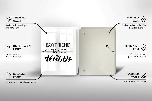 Sklo za varnú dosku Nápis veta vzor