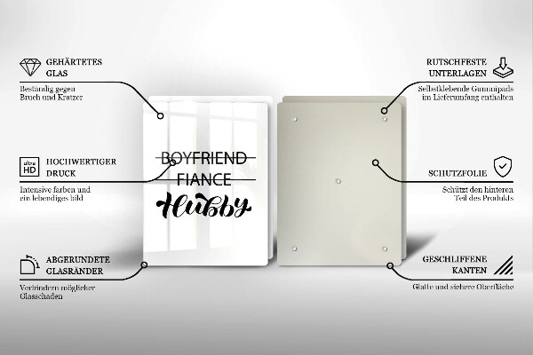 Sklo za varnú dosku Nápis veta vzor