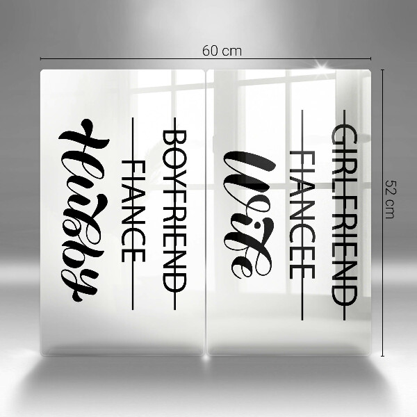 Sklo za varnú dosku Nápis veta vzor