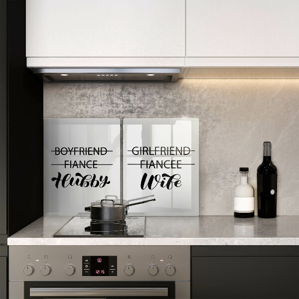 Sklo za varnú dosku Nápis veta vzor