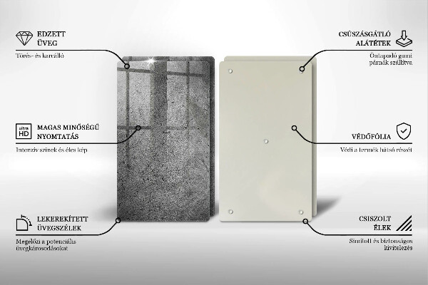 Sklo za varnú dosku Textúra betónového kameňa