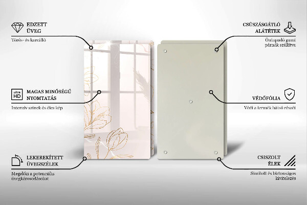 Sklo za varnú dosku Obrysy kvetov