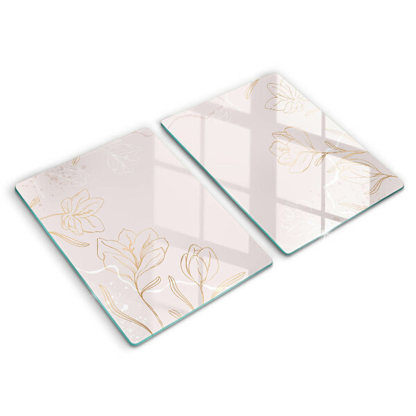 Sklo za varnú dosku Obrysy kvetov