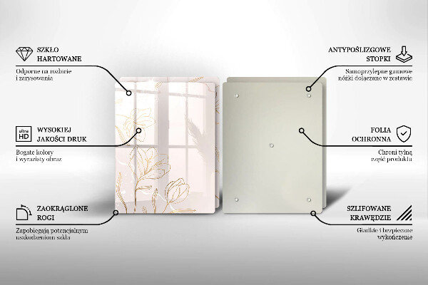 Sklo za varnú dosku Obrysy kvetov