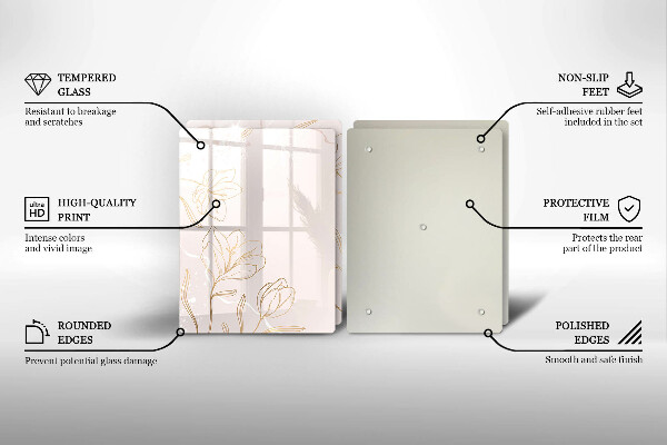 Sklo za varnú dosku Obrysy kvetov