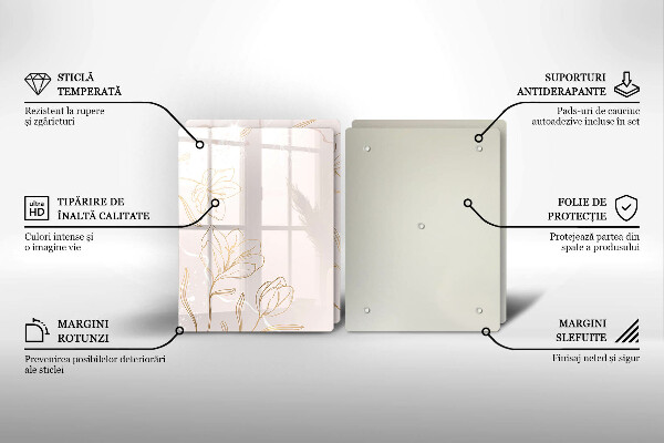 Sklo za varnú dosku Obrysy kvetov