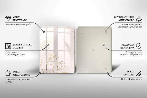 Sklo za varnú dosku Obrysy kvetov