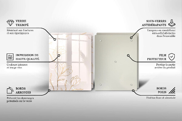 Sklo za varnú dosku Obrysy kvetov