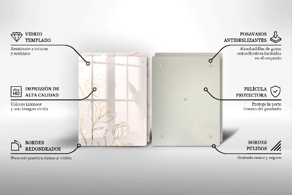 Sklo za varnú dosku Obrysy kvetov