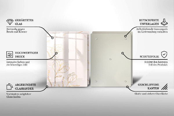 Sklo za varnú dosku Obrysy kvetov