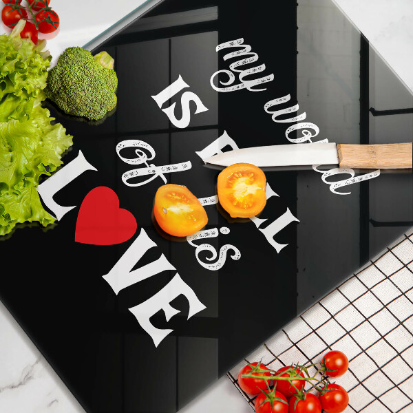 Sklo za varnú dosku Nápis veta