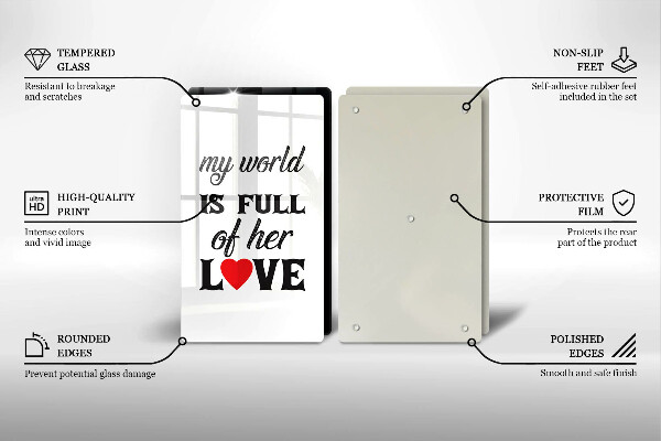 Sklo za varnú dosku Nápis veta