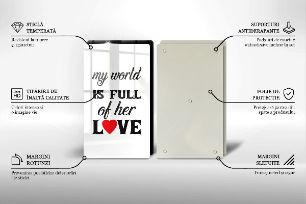 Sklo za varnú dosku Nápis veta