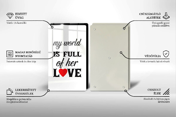 Sklo za varnú dosku Nápis veta