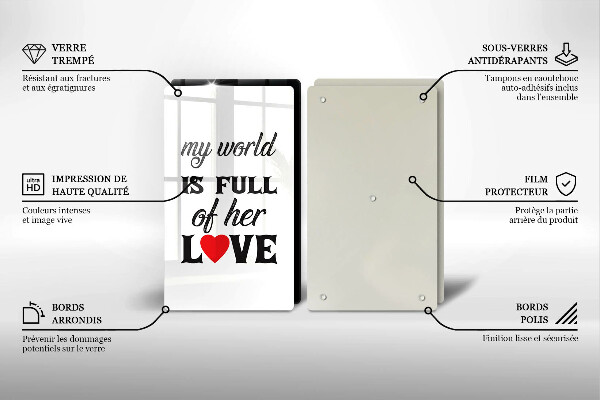 Sklo za varnú dosku Nápis veta