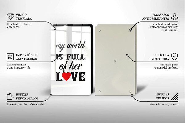 Sklo za varnú dosku Nápis veta