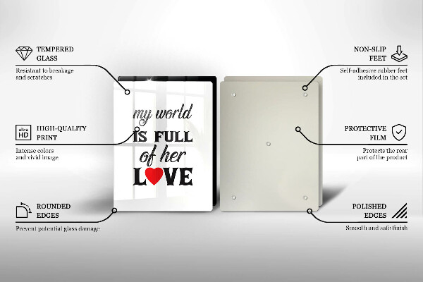 Sklo za varnú dosku Nápis veta