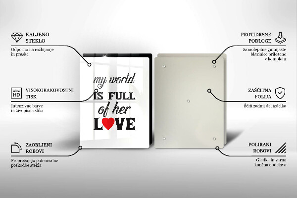 Sklo za varnú dosku Nápis veta