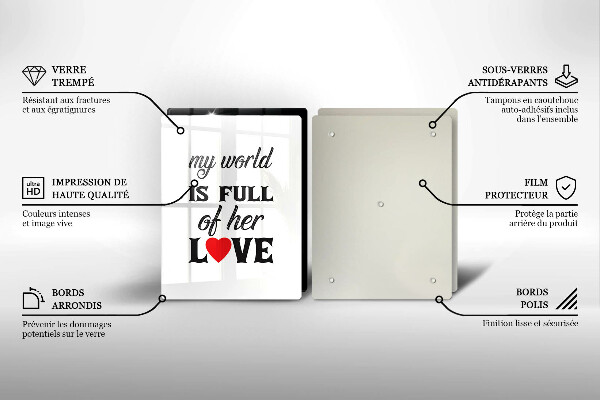 Sklo za varnú dosku Nápis veta