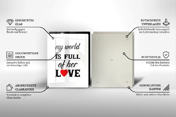 Sklo za varnú dosku Nápis veta