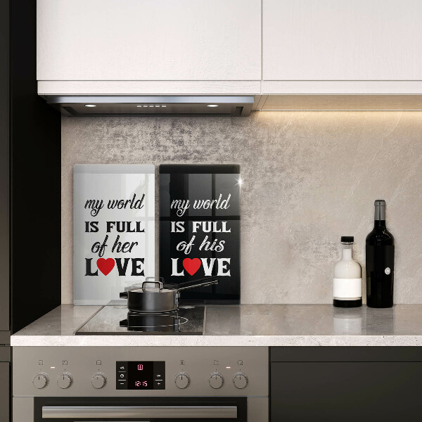 Sklo za varnú dosku Nápis veta