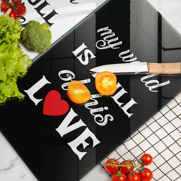 Sklo za varnú dosku Nápis veta