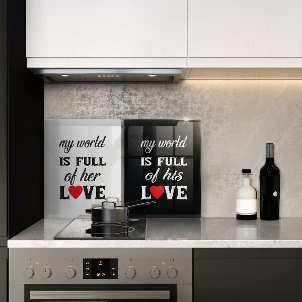 Sklo za varnú dosku Nápis veta