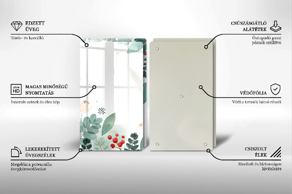 Sklo za varnú dosku Akvarelové listy