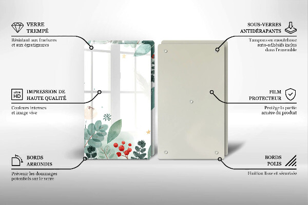 Sklo za varnú dosku Akvarelové listy