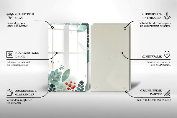 Sklo za varnú dosku Akvarelové listy