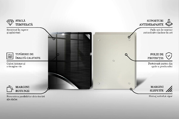 Sklo za varnú dosku Kovová abstrakcia