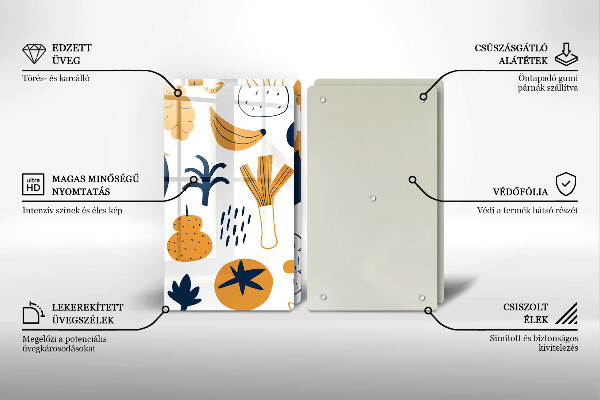 Sklo za varnú dosku Jedlo ilustrácie