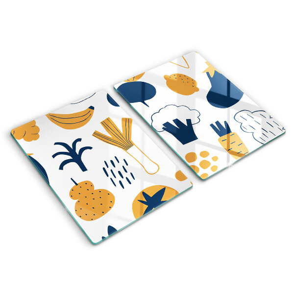 Sklo za varnú dosku Jedlo ilustrácie