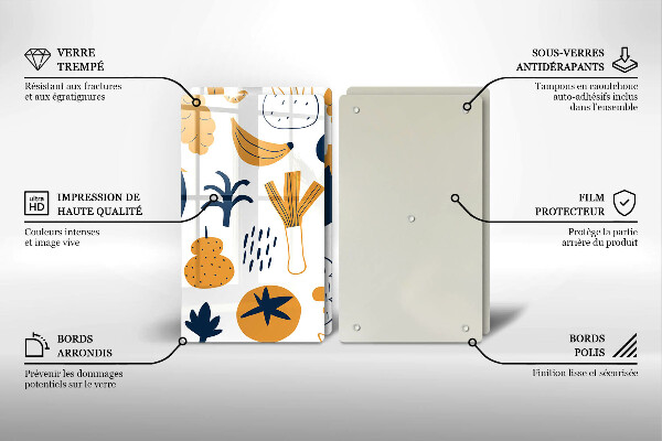 Sklo za varnú dosku Jedlo ilustrácie