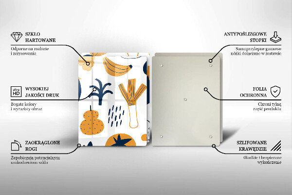 Sklo za varnú dosku Jedlo ilustrácie