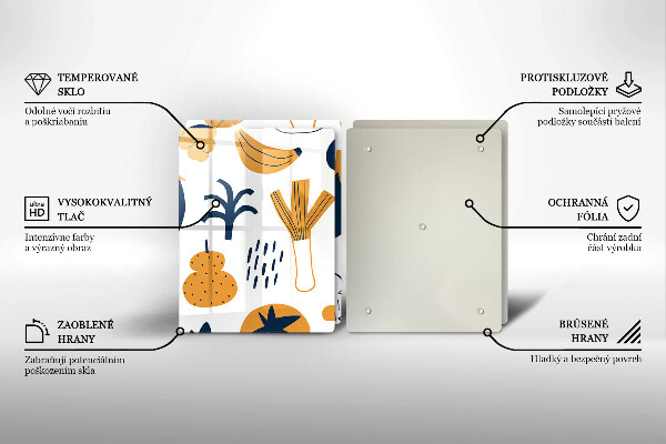 Sklo za varnú dosku Jedlo ilustrácie