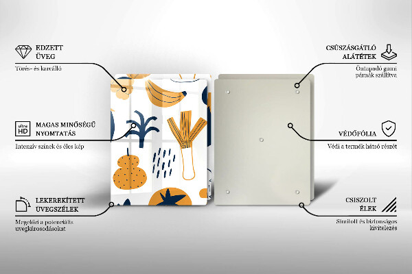 Sklo za varnú dosku Jedlo ilustrácie