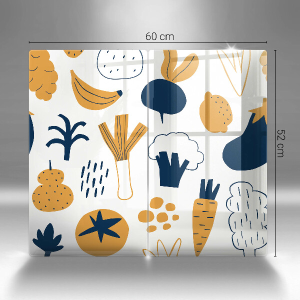 Sklo za varnú dosku Jedlo ilustrácie