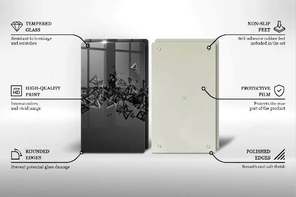 Sklo za varnú dosku Abstraktné 3D tvary