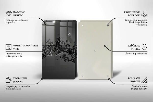 Sklo za varnú dosku Abstraktné 3D tvary