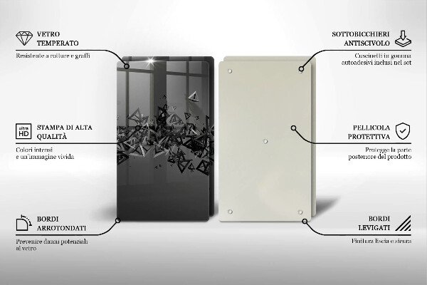 Sklo za varnú dosku Abstraktné 3D tvary