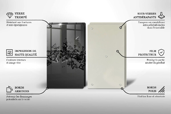 Sklo za varnú dosku Abstraktné 3D tvary