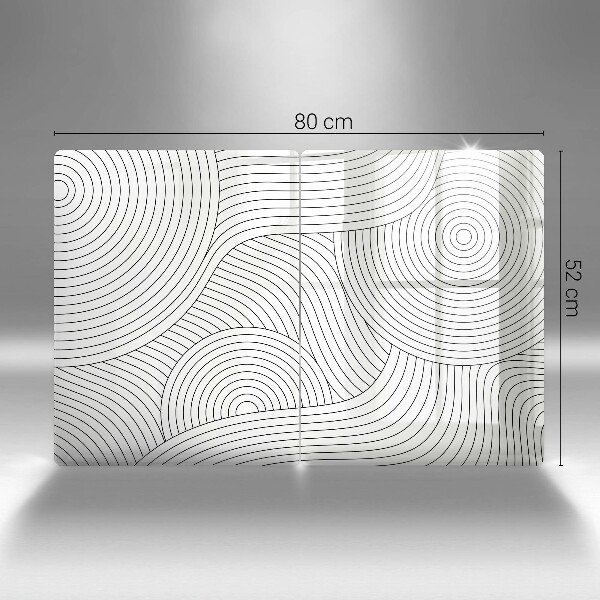 Sklo za varnú dosku Abstrakcia čiernych čiar