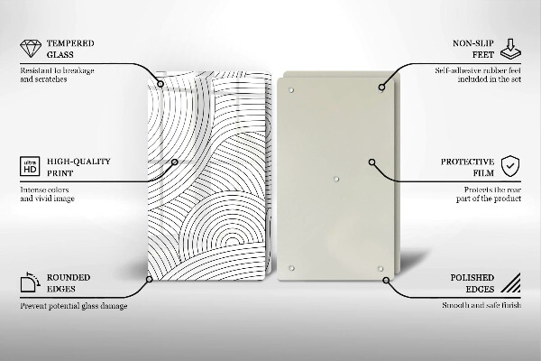 Sklo za varnú dosku Abstrakcia čiernych čiar